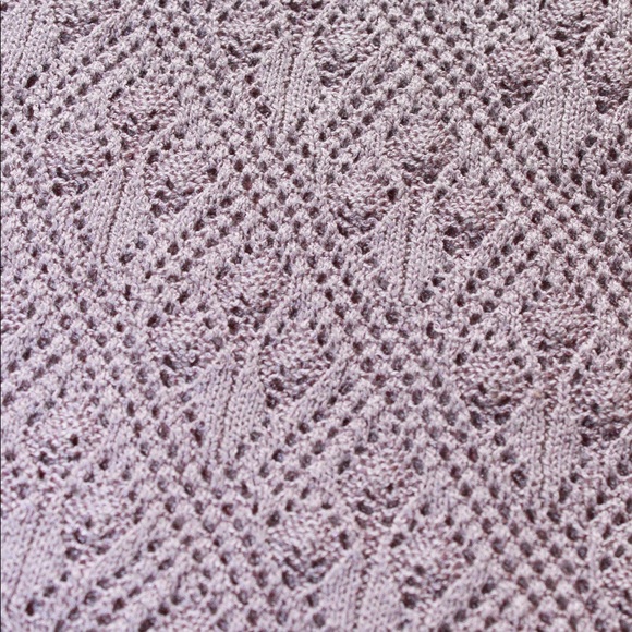 VTG 70s Open-Weave Lilac Crocheted Midi Skirt - 14 - Picture 8 of 9